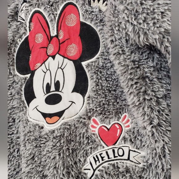 Disney Minnie Mouse Toddler Fleece Jacket Grey Size 18 Month - Picture 6 of 16